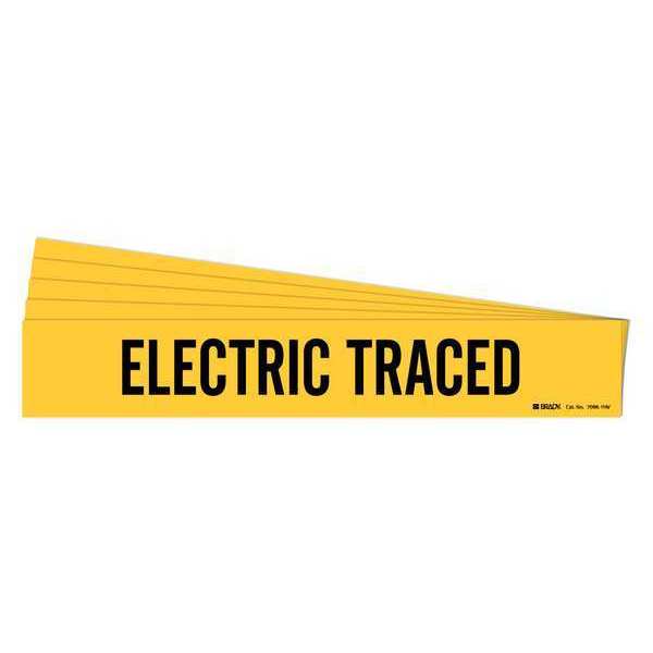 Pipe Marker, Black, Electric Traced, PK5, 7096-1HV-PK