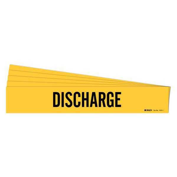 Pipe Marker, Adhesive, Black, Discharge, PK5, 7079-1-PK