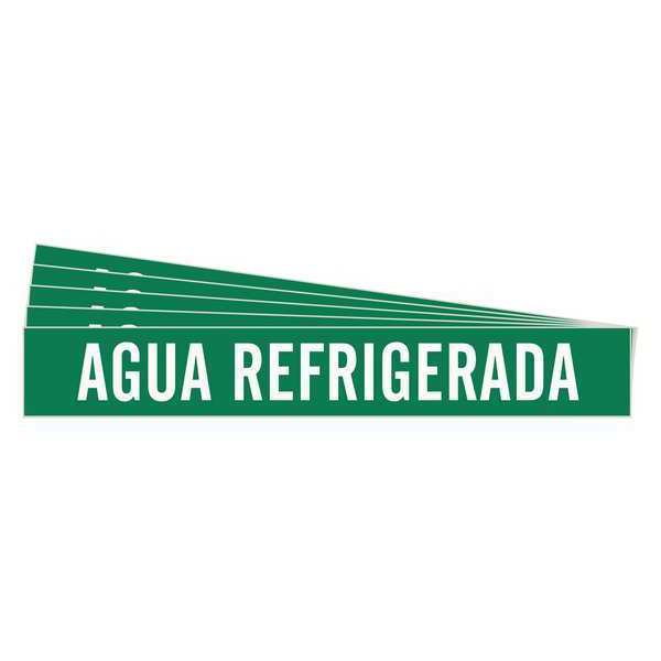 Pipe Marker, White, Agua Refrigerada, PK5