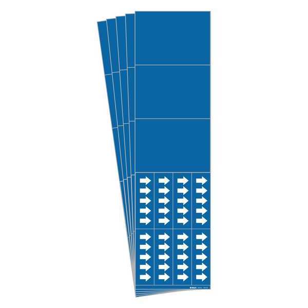 Pipe Marker, Adhesive, White, No Legend, PK5, 7021-3C-PK