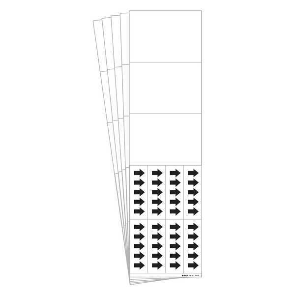 Pipe Marker, Adhesive, Black, No Legend, PK5, 7026-3C-PK