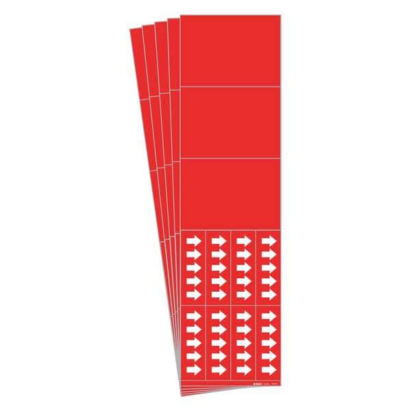 Pipe Marker, Adhesive, White, No Legend, PK5, 7024-3C-PK