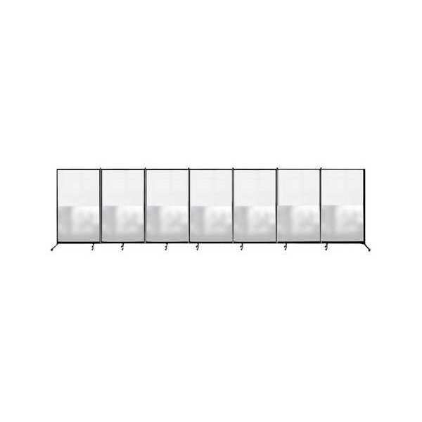 Panel bottom half frosted room divider