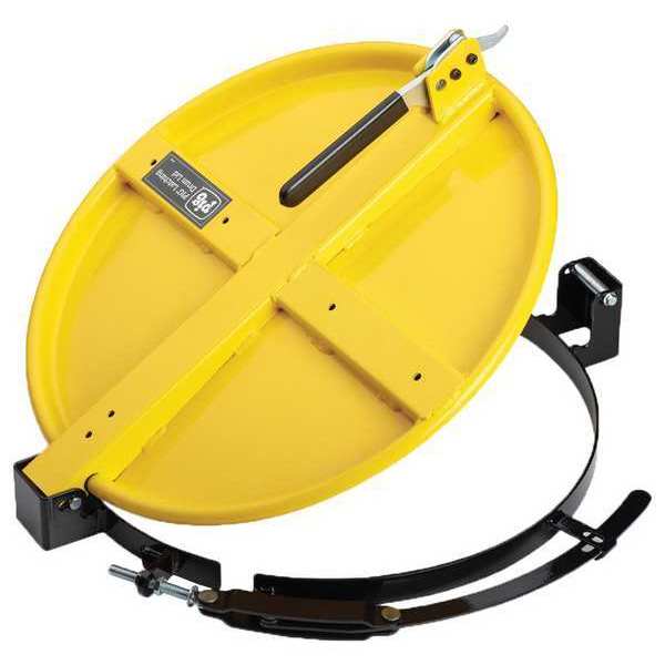 Fast Latching Drum Lid, Ylw, Steel, 30 gal