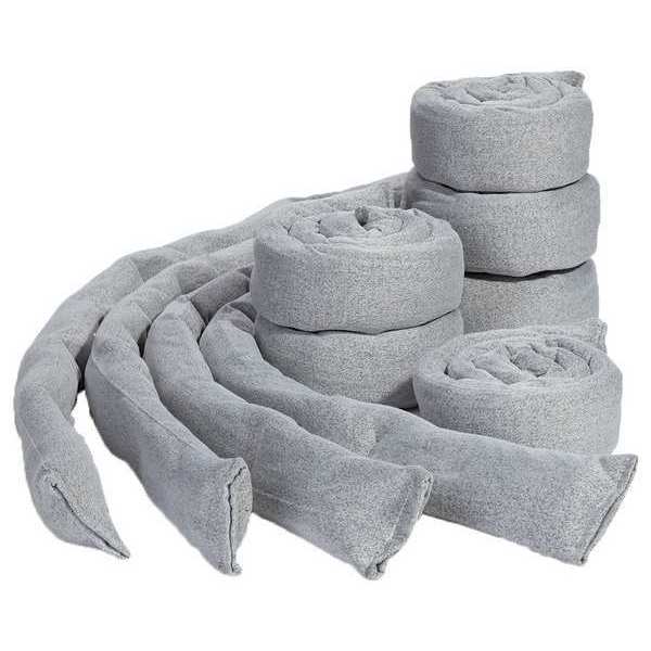 Sorbents, 2.65gal/pk; 34 oz/sock, Water Absorbed, Gray, 10 PK