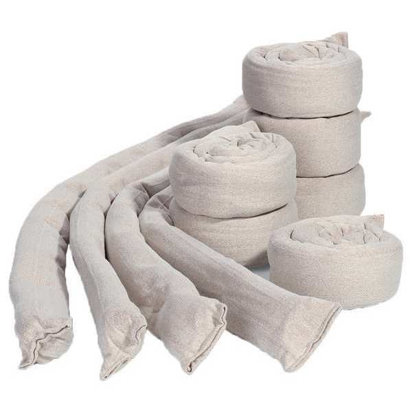 Sorbents, 2.65gal/pk; 34 oz/sock, Water Absorbed, Tan, 10 PK