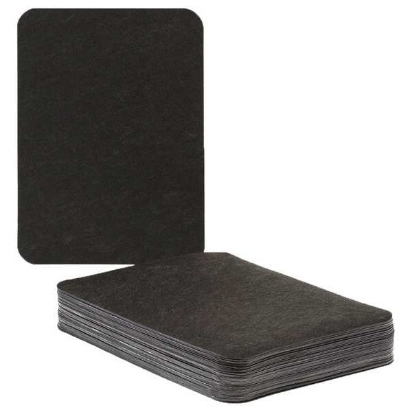 Black Adhesive Backed Restroom Mat 24 in W x 17 in L