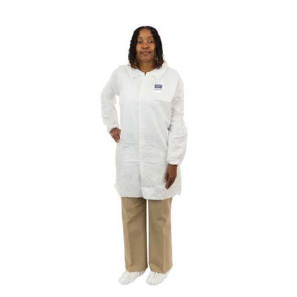 Disposable Microporous Lab Coat, L, PK30
