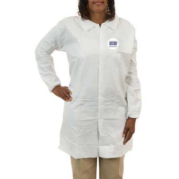 Disposable Microporous Lab Coat, L, PK30