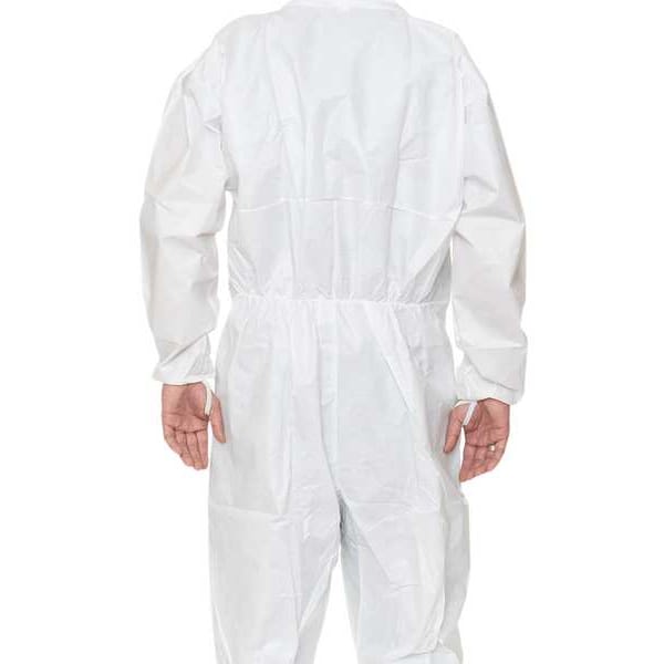Sterile Coverall, 25 PK, White, Proprietary Laminated Nonwoven, Zipper