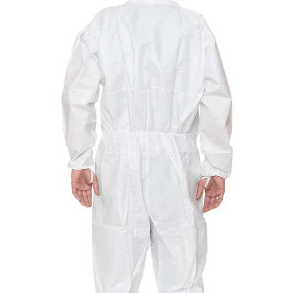 Sterile Coverall, 25 PK, White, Proprietary Laminated Nonwoven, Zipper