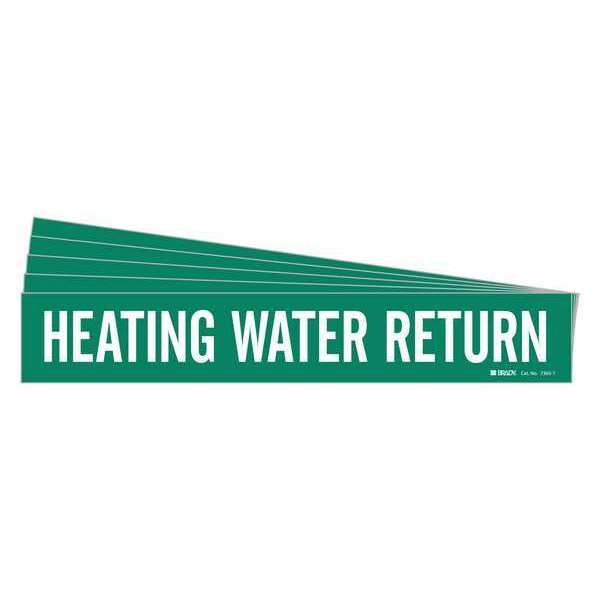 Pipe Marker, Heating Water Return, PK5, 7365-1-PK