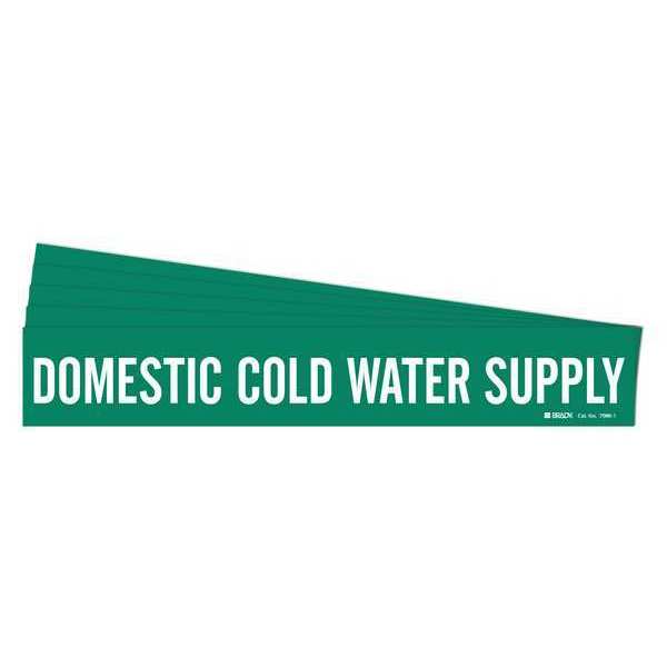 Pipe Marker, Domestic Cold Water Sup., PK5, 7086-1-PK