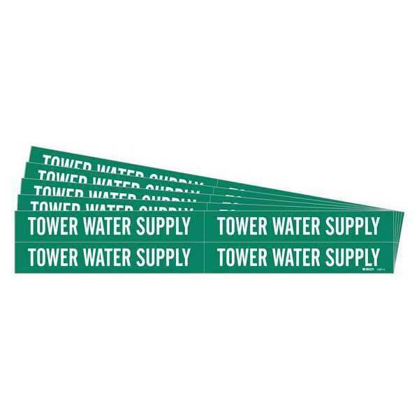 Pipe Marker, Tower Water Supply, PK5, 7287-4-PK