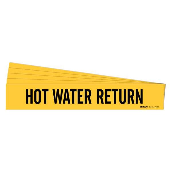 Pipe Marker, Hot Water Return, PK5, 7148-1-PK