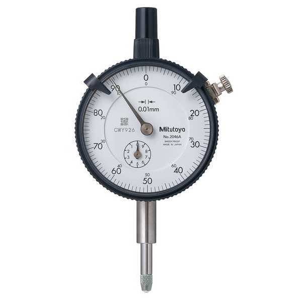 Dial Indicator, 0 to 10 mm Range, Yellow