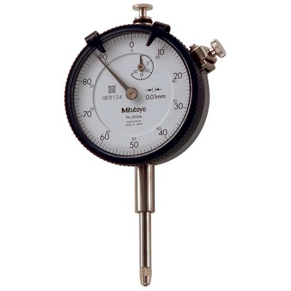 Dial Indicator, 0 to 20 mm Range, White