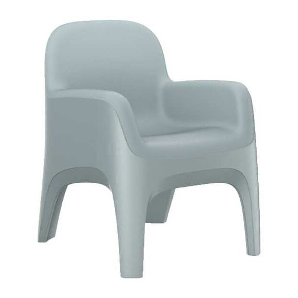 Crew Arm Chair, Floor Mount, Gray