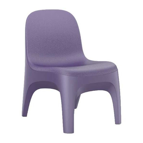 Crew Armless Chair, Floor Mount, Indigo