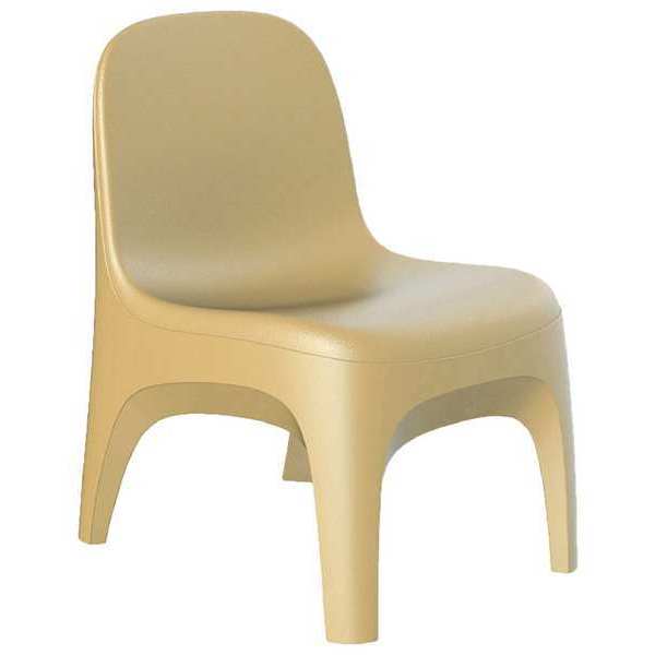 Crew Armless Chair, Floor Mount, Sand