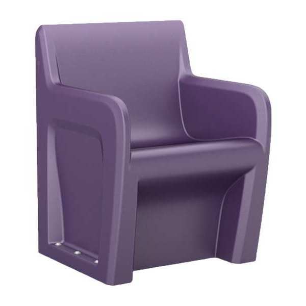Arm Chair, Floor Mount, Indigo, w/Door