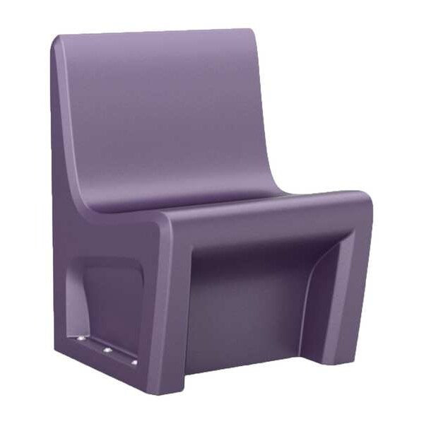 Armless Chair, Floor Mount, Indigo