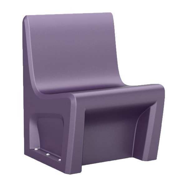 Armless Chair, Floor Mount, Indigo w/Door