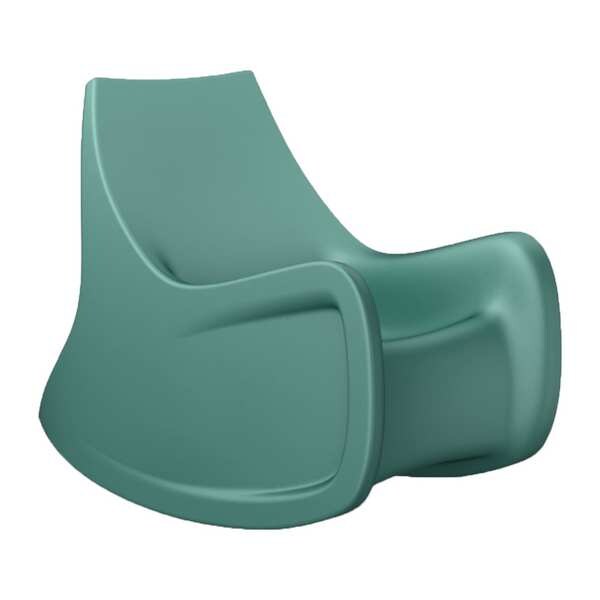 Radial Rocker Arm Chair, Aqua