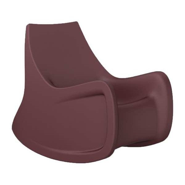 Radial Rocker Arm Chair, Burgundy