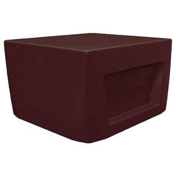 Square Endurance End Table Burgundy, 24 in W, 24 in L, 15 in H