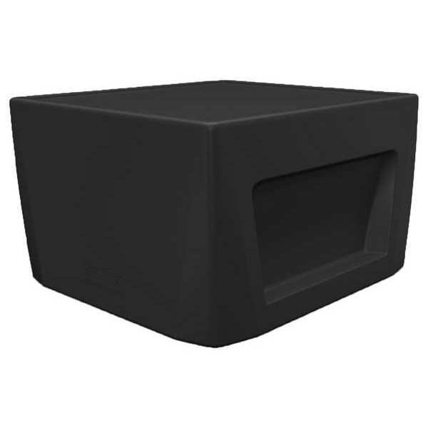 Square Endurance End Table Black w/Sand Door, 24 in W, 24 in L, 15 in H