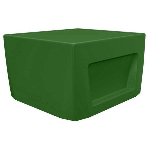 Square Endurance End Table Green w/Sand Door, 24 in W, 24 in L, 15 in H