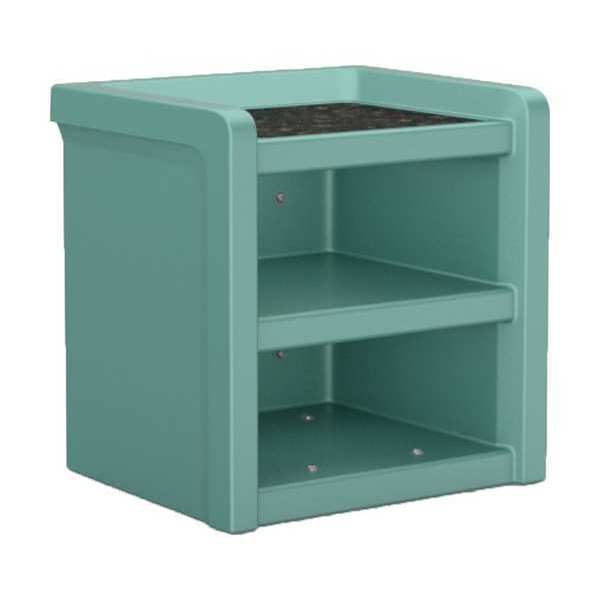Night Stand, Plastic, Laminate Top, Aqua