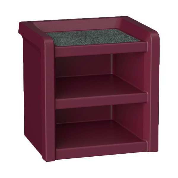 Night Stand, Plastic, Burgundy