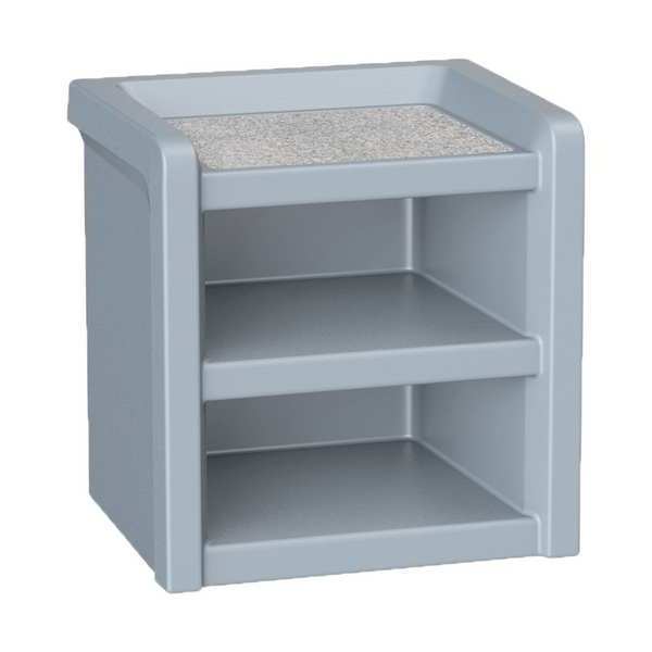 Night Stand, Plastic, Laminate Top, Gray