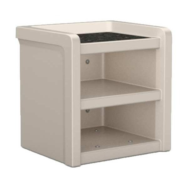Night Stand, Plastic, Laminate Top, Gray