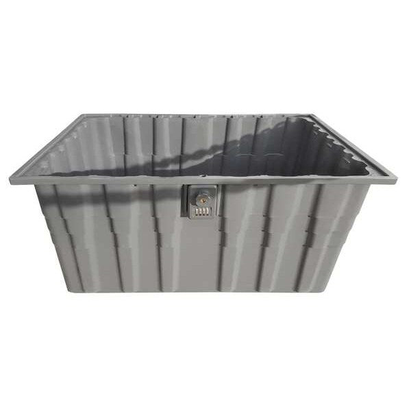 Master Box, Gray, Polypropylene, 28 1/4 in L, 12 1/2 in W, 18 in H, 3 cu ft Volume Capacity
