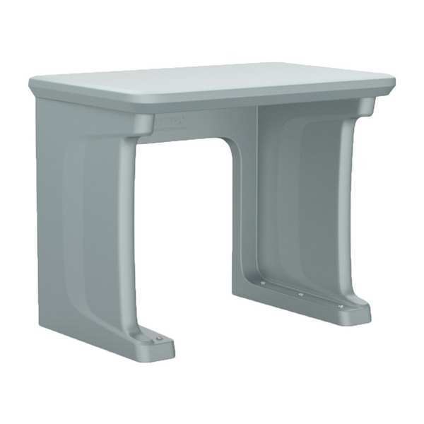 Floor Mount/Standing Desk, Plastic, Gray