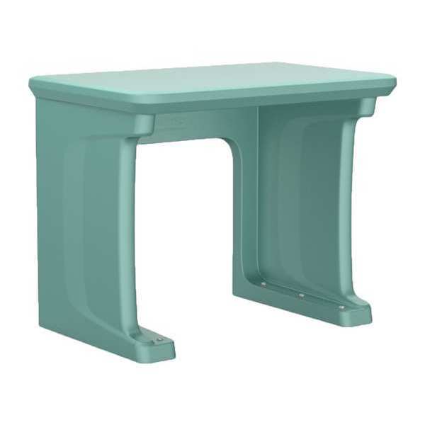 Floor Mount/Standing Desk, Plastic, Aqua