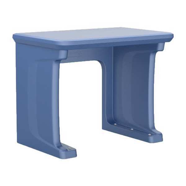 Standing Desk, Floor Mount, Plastic, Blue