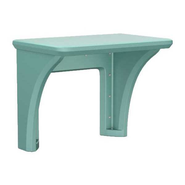 Endurance Desk, Plastic, Wall Mount, Aqua