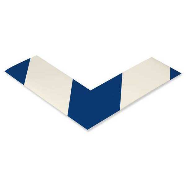 Floor marking, Blue/White, 2inx6in, L, PK100