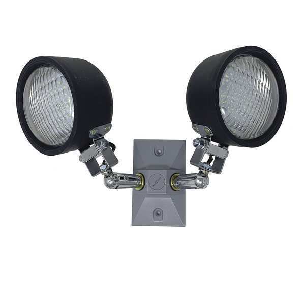 Outdoor/Food Safe Remote Emergency Double Head - High Lumen, 9 in Height, 13 in Width
