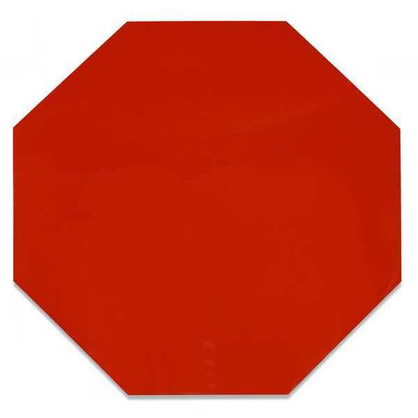Floor Tape, Red, 9.5inx9.5in, Octagon, PK20