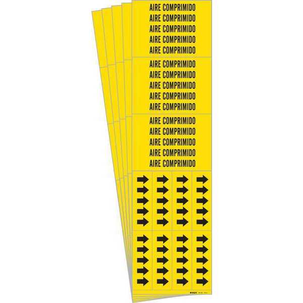 Pipe Marker, Adhesive, 2-1/4