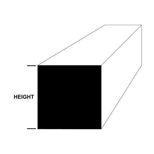 Tool Steel Square Bar, 18 in L, 1 in W