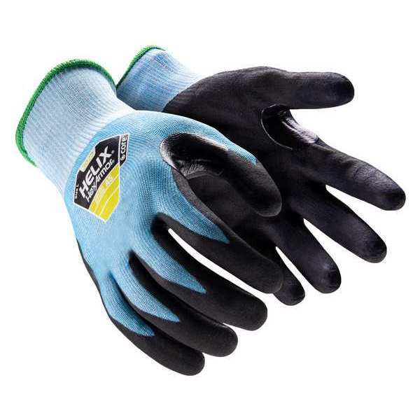 Safety Gloves, Knit, A5, S, Black/Blue, PR