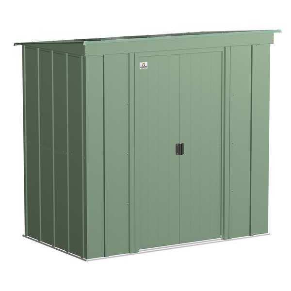 6x4 Classic Steel Storage Shed, Sage Green