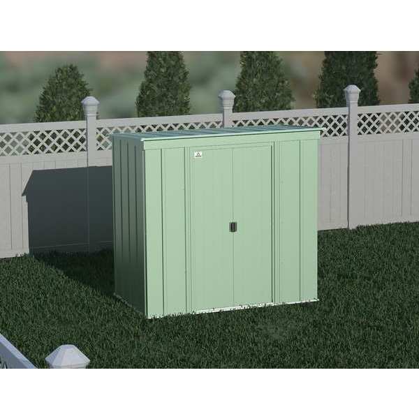 6x4 Classic Steel Storage Shed, Sage Green