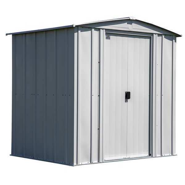 6x5 Classic Steel Storage Shed, Flute Grey